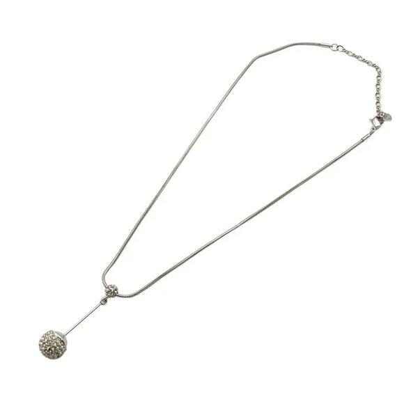 Auth SWAROVSKI - Silver Clear Hardware Swarovski Crystal Necklace - Picture 3 of 4